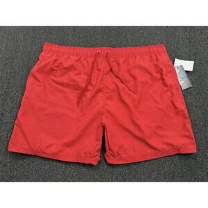 Burnside BM9501 Board Shorts Swim Trunks Red Lined Stretch Size 2XL